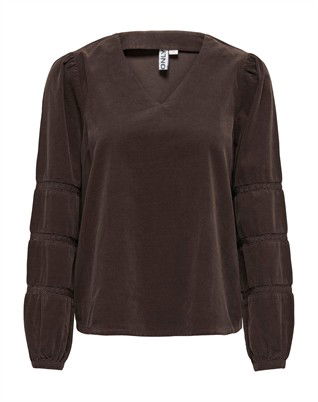 ONLAmie Cord Tape Bluse - Coffee Bean